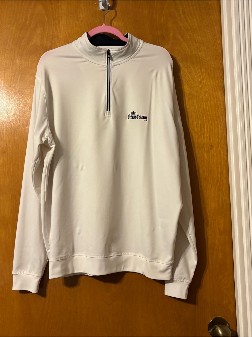 FootJoy White Men’s Half-Zip Performance Pullover